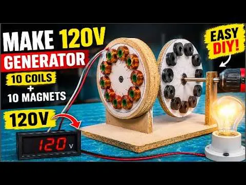 DIY Electricity Generator Using Speaker Magnets