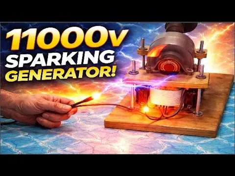 How to Make an 11,000 Volt Sparking Generator at Home (Step-by-Step Guide)