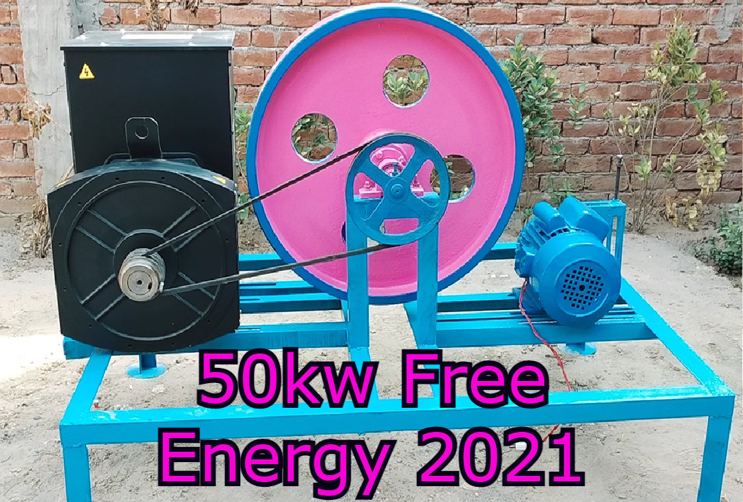 How To Make 50kw Free Energy Generator From 50kw Alternator And 5 hp 2850 Rpm Induction Motor