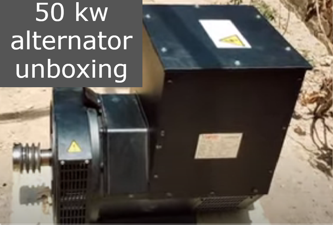 50 kw three phase alternator unboxing and testing