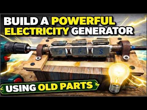 DIY electricity generator using old parts
